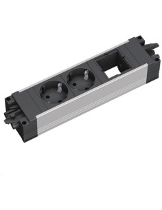 BACHMANN Модул STEP с 2х Шуко и 1х празен модул, цвят Черен, - B906.09528 - Цена | LEDs4economy