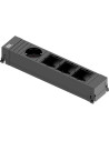 BACHMANN Модул за POWER FRAME PVC 4M с 1х Шуко и 3х празни модула, цвят Черен, - B916.0611 - Цена | LEDs4economy