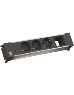 BACHMANN Модул за POWER FRAME 4M с 3х Шуко и 1х празен модул, цвят Черен, - B916.006 - Цена | LEDs4economy