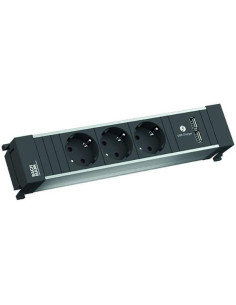 BACHMANN Модул за POWER FRAME 4M с 3х Шуко и USB тип A+C, цвят Черен, - B916.502 - Цена | LEDs4economy