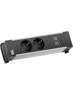 BACHMANN Модул за POWER FRAME 3M с 2х Шуко и USB тип A+C, цвят Черен, - B916.501 - Цена | LEDs4economy