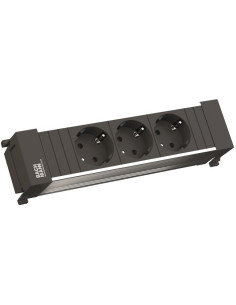 BACHMANN Модул за POWER FRAME 3M с 3х Шуко, цвят Черен, - B317.100 - Цена | LEDs4economy