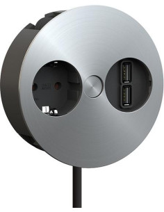 BACHMANN Модул TWIST с 1х Шуко и USB тип A+A, цвят Хром мат, - B931.033 - Цена | LEDs4economy