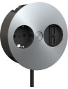 BACHMANN Модул TWIST с 1х Шуко и USB тип A+A, цвят Хром мат, - B931.033 - Цена | LEDs4economy