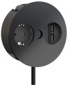 BACHMANN Модул TWIST с 1х Шуко и USB тип A+A, с кабел 2м, цвят Черен, - B931.131 - Цена | LEDs4economy