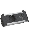 BACHMANN Модул за KAPSA XS с 1х Шуко и USB тип A+A, с кабел 2м, цвят Черен, - B927.201 - Цена | LEDs4economy