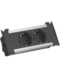 BACHMANN Модул за KAPSA XS с 2х Шуко, с кабел 2м, цвят Черен, - B927.200 - Цена | LEDs4economy