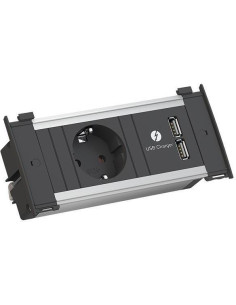 BACHMANN Модул за KAPSA XS с 1х Шуко и USB тип A+A, цвят Черен, - B927.251 - Цена | LEDs4economy