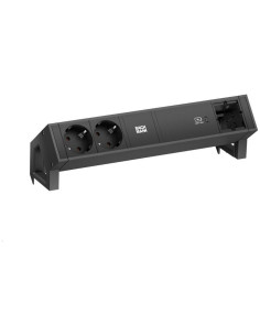 BACHMANN Модул DESK 2 с 2х Шуко, USB тип C Power Delivery 60W и 1 празен модул, цвят Черен, - B902.967 - Цена | LEDs4economy