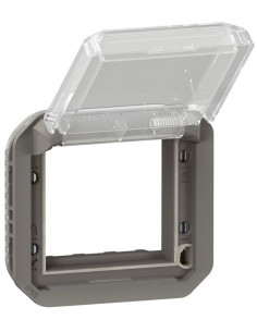 Legrand Адаптер за Mosaic 45x45мм с прозрачен капак механизъм цвят Антрацит IP55 Plexo New - 069880L - Цена | LEDs4economy