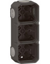 Legrand Кутия ТРОЙНА с 5х гумени мембрани за открит монтаж цвят Антрацит IP55 Plexo New - 069603L - Цена | LEDs4economy