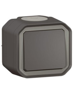 Legrand Девиаторен ключ моноблок за открит монтаж цвят Антрацит IP55 Plexo New - 069761L - Цена | LEDs4economy