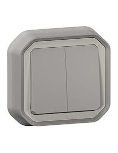 Legrand Сериен ключ/бутон моноблок за скрит монтаж цвят Сив IP55 Plexo New - 069815L - Цена | LEDs4economy