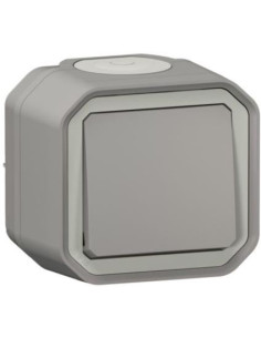 Legrand Девиаторен ключ моноблок за открит монтаж цвят Сив IP55 Plexo New - 069711L - Цена | LEDs4economy
