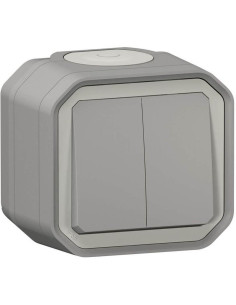 Legrand Сериен ключ моноблок за открит монтаж цвят Сив IP55 Plexo New - 069714L - Цена | LEDs4economy