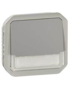 Legrand Бутон NO/NC с подсветка 12V и етикет механизъм цвят Сив IP55 Plexo New - 069544L - Цена | LEDs4economy