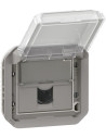 Legrand Розетка RJ45 cat.6 UTP механизъм цвят Сив IP55 Plexo New - 069561L - Цена | LEDs4economy