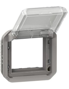Legrand Адаптер за Mosaic 45x45мм с прозрачен капак механизъм цвят Сив IP55 Plexo New - 069580L - Цена | LEDs4economy