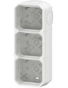 Legrand Кутия ТРОЙНА с 5х гумени мембрани за открит монтаж цвят Бял IP55 Plexo New - 069688L - Цена | LEDs4economy