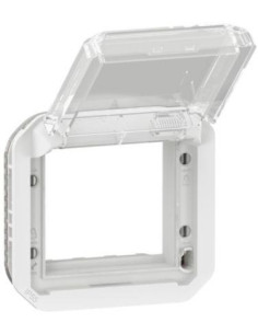 Legrand Адаптер за Mosaic 45x45мм с прозрачен капак механизъм цвят Бял IP55 Plexo New - 069695L - Цена | LEDs4economy