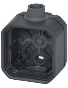 Legrand Кутия с 1х щуцер M20 за открит монтаж цвят Антрацит IP55 Plexo New - 069628L - Цена | LEDs4economy