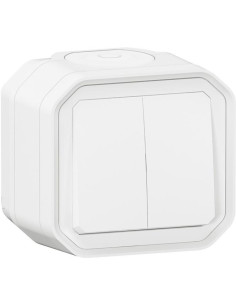 Legrand Сериен ключ/бутон моноблок за открит монтаж цвят Бял IP55 Plexo New - 069755L - Цена | LEDs4economy