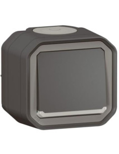 Legrand Бутон с подсветка моноблок за открит монтаж цвят Антрацит IP55 Plexo New - 069782L - Цена | LEDs4economy