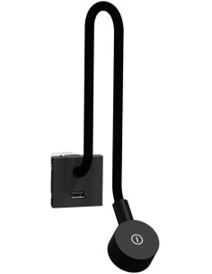 SE LED лампа 100lm с димер и USB тип A 2.1A 10.5W 2 мод. цвят Антрацит Unica - NU360354 - Цена | LEDs4economy