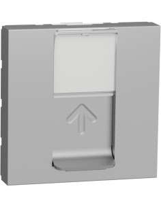 SE Розетка RJ45 STP cat.6A S-One 2 мод. цвят Алуминий Unica - NU344930 - Цена | LEDs4economy