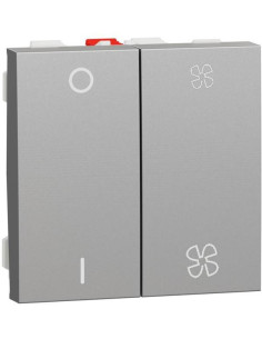 SE Ключ за вентилация 2 мод. цвят Алуминий Unica - NU321430 - Цена | LEDs4economy