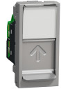 SE Розетка RJ45 UTP cat.6 S-One 1 мод. цвят Алуминий Unica - NU341430 - Цена | LEDs4economy