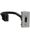 SE Розетка HDMI с кабел 15см. 1 мод. цвят Алуминий Unica - NU343030 - Цена | LEDs4economy