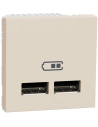SE Розетка 2хUSB за зареждане тип A+A 2.1A 10.5W 2 мод. цвят Крем Unica - NU341844 - Цена | LEDs4economy