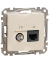 SE Розетка TV+RJ45 UTP cat.6 цвят Крем Sedna - SDD112469T - Цена | LEDs4economy