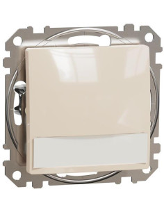 SE Бутон с подсветка 12V и етикет цвят Крем Sedna - SDD112143L - Цена | LEDs4economy