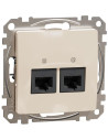 SE Розетка 2xRJ45 UTP cat.6 S-One цвят Крем Sedna - SDD112462 - Цена | LEDs4economy