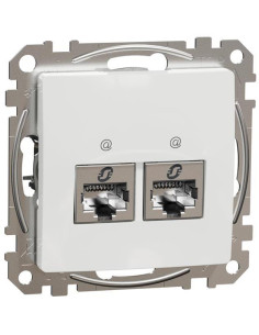 SE Розетка 2xRJ45 STP cat.6 S-One цвят Бял Sedna - SDD111462S - Цена | LEDs4economy