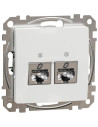 SE Розетка 2xRJ45 STP cat.6 S-One цвят Бял Sedna - SDD111462S - Цена | LEDs4economy