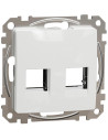 SE Адаптер за 2x R&M / AMP цвят Бял Sedna - SDD111442C - Цена | LEDs4economy