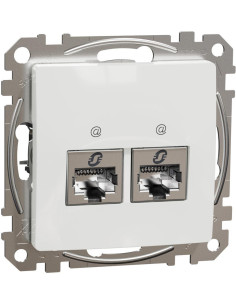 SE Розетка 2xRJ45 STP cat.6A S-One цвят Бял Sedna - SDD111467S - Цена | LEDs4economy