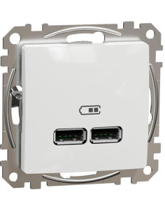 SE Розетка 2хUSB за зареждане тип A+A 2.1A 10.5W цвят Бял Sedna - SDD111401 - Цена | LEDs4economy