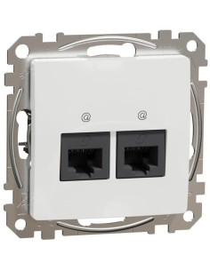 SE Розетка 2xRJ45 UTP cat.6A S-One цвят Бял Sedna - SDD111467 - Цена | LEDs4economy