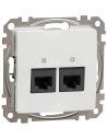 SE Розетка 2xRJ45 UTP cat.6A S-One цвят Бял Sedna - SDD111467 - Цена | LEDs4economy