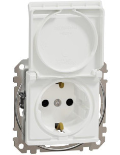 SE Контакт шуко с детска защита авт. и капак цвят Бял Sedna - SDD111024 - Цена | LEDs4economy