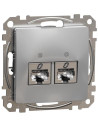 SE Розетка 2xRJ45 STP cat.6 S-One цвят Алуминий Sedna - SDD113462S - Цена | LEDs4economy