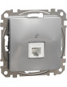 SE Розетка телефонна RJ11 цвят Алуминий Sedna - SDD113491 - Цена | LEDs4economy