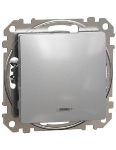 SE Еднополюсен ключ с подсветка цвят Алуминий Sedna - SDD113101L - Цена | LEDs4economy