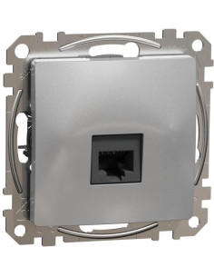 SE Розетка RJ45 UTP cat.6 S-One цвят Алуминий Sedna - SDD113461 - Цена | LEDs4economy
