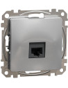 SE Розетка RJ45 UTP cat.6 S-One цвят Алуминий Sedna - SDD113461 - Цена | LEDs4economy