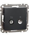 SE Розетка TV+FM цвят Антрацит Sedna - SDD114471R - Цена | LEDs4economy
